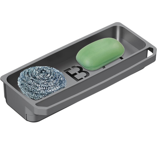 Тримач для губки з нержавіючої сталі Générique для раковини, сірий (3031)