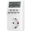 Цифрова розетка-таймер HBN BNC-50/G87 з 20 програмами перемикання, тижневий таймер для внутрішнього використання, зворотний відлік, біла (0109)