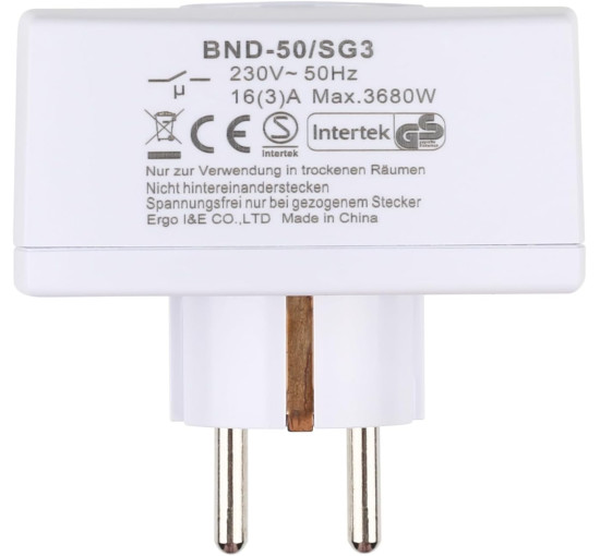 Цифровий таймер HBN BND-50/SG3, комплект із 2 шт., тижневий таймер з 8 програмами перемикання, розетка таймера, біла (0132)