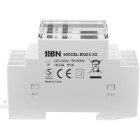 Цифровой таймер HBN BNDS-X2 для DIN-рейки, монтаж на панель переключателей, 3680 Вт, 8 программ переключения, 7-дневный таймер, белый (0122)