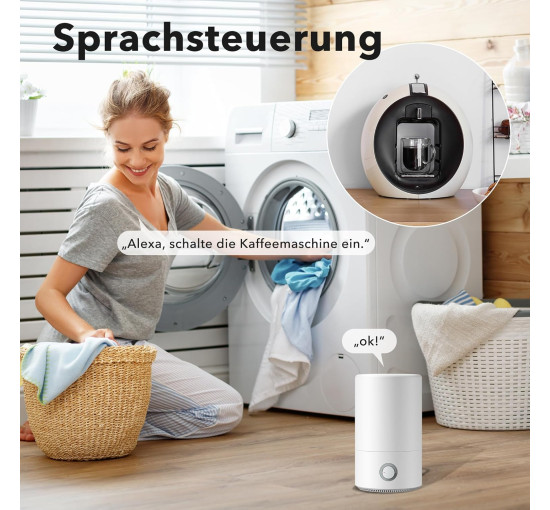 WiFi розетка HBN BNDS-X6T для розумного дому з інтелектуальним перемикачем у додатку, 10 A, сумісна з Alexa та Google (0124)