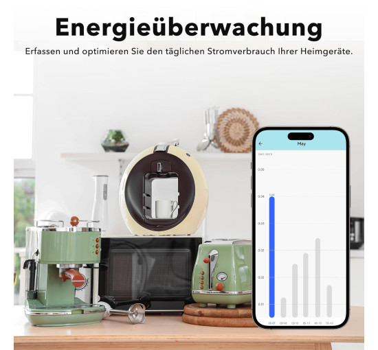 WiFi розетка HBN BNDS-X6T для розумного дому з інтелектуальним перемикачем у додатку, 10 A, сумісна з Alexa та Google (0124)