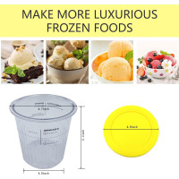 Замена для бутылок и крышек Adwrparts 4 шт., совместимых со льдогенератором Ninja Creami Deluxe серии NC500, NC500, NC501 (2101)