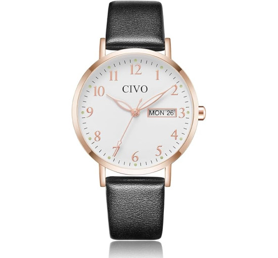 Жіночий годинник CIVO 2408 у ретро-дизайні для жінок, шкіряний ремінець (4079)