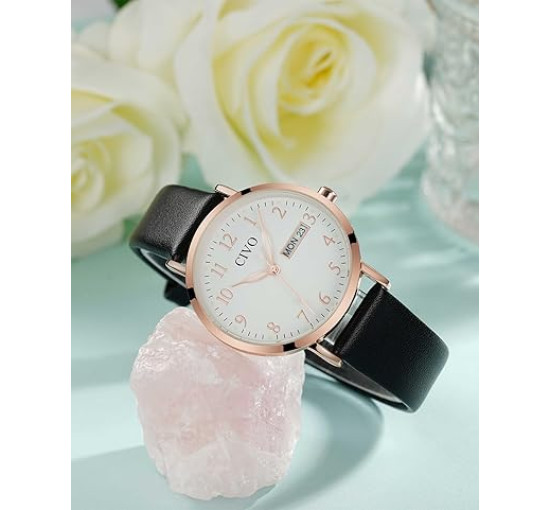 Жіночий годинник CIVO 2408 у ретро-дизайні для жінок, шкіряний ремінець (4079)