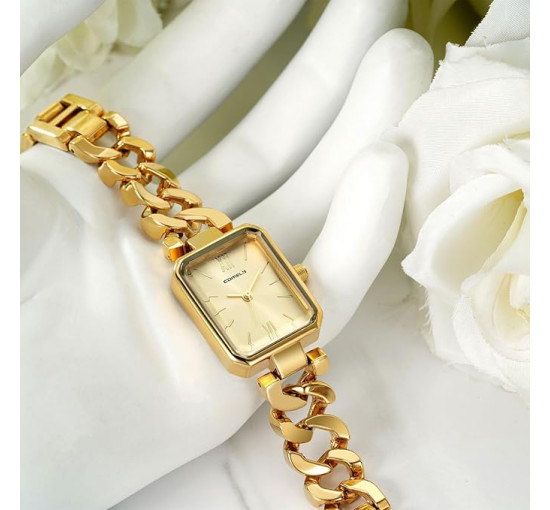 Жіночий годинник CIVO 3006, прямокутний, з нержавіючої сталі (3128)