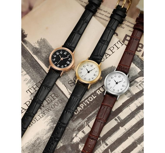 Жіночий годинник CIVO 6260 зі шкіряним ремінцем та маленьким циферблатом 25 мм (4078)