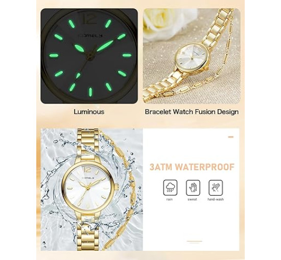 Жіночий водонепроникний маленький годинник CIVO 2034 з нержавіючої сталі з ремінцем (3156)