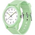 Дитячій аналоговий годинник TENOCK 6088 з м'яким ремінцем, водонепроникний 50M, зелений (4186)