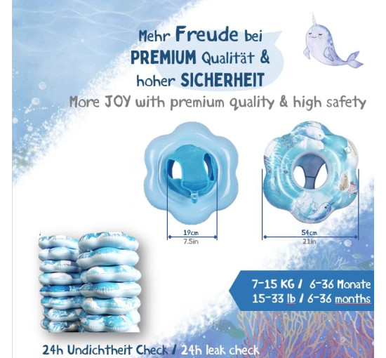 EDWEKIN Дитячий плавальний засіб 20206899B, синій (5153)