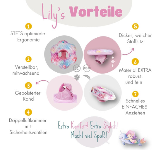 EDWEKIN Унікальне дитяче плаваюче кільце 20206899A, рожевий (5162)