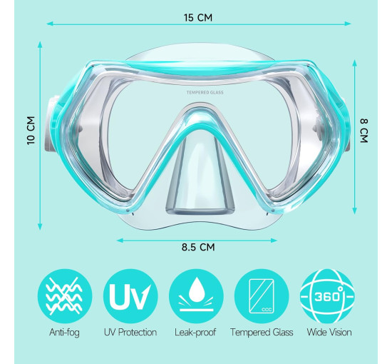 Маска для підводного плавання Findway DE-JM111-AQ-INT для дітей (3136)