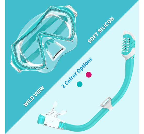 Маска для підводного плавання Findway DE-JM111-AQ-INT для дітей (3136)