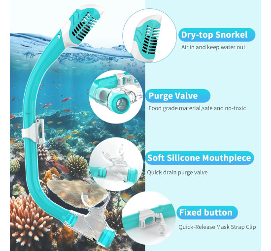 Маска для підводного плавання Findway DE-JM111-AQ-INT для дітей (3136)