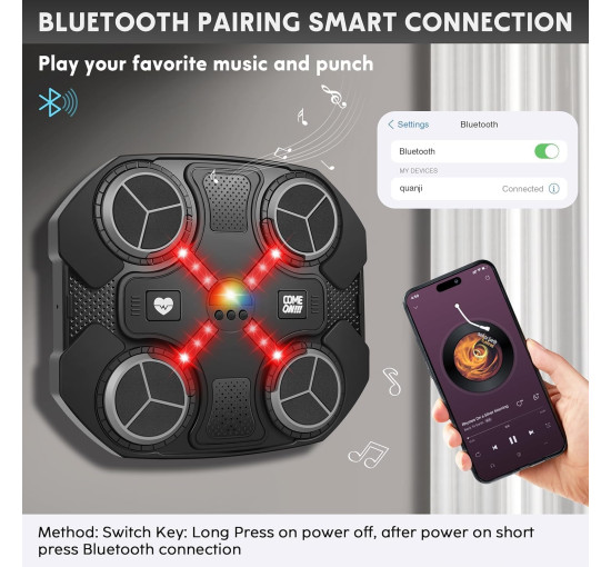 Музичний боксерський тренажер CaiDi TOYS, чорний (3132)