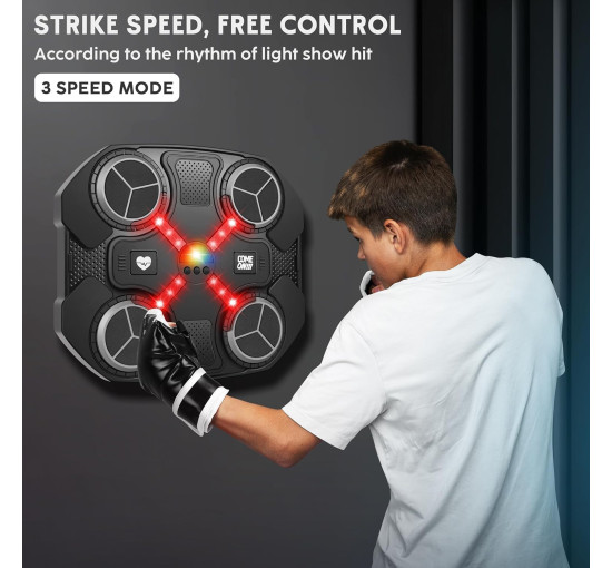 Музичний боксерський тренажер CaiDi TOYS, чорний (3132)