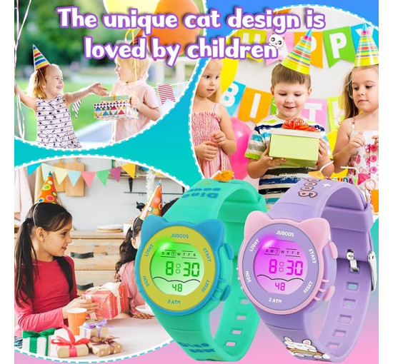 Дитячій цифровий годинник Juboos MR-2206, фіолетовий (4122)