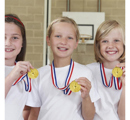 Набір з 12 медалей EBKCQ BTGS2308141, золота медаль для дітей (2192)