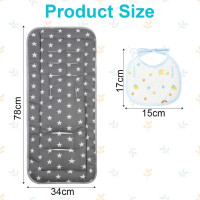 Подкладки для детской коляски AOGOE, 100% хлопковая подкладка, дышащая подходит для большинства колясок, серая (0142)