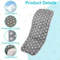 Подкладки для детской коляски AOGOE, 100% хлопковая подкладка, дышащая подходит для большинства колясок, серая (0142)