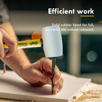 Резиновый молоток CCLIFE, 450 г, сертифицирован TÜV и GS, с двумя сторонами, мягкий молоток для пола и плитки, белый, (0087)