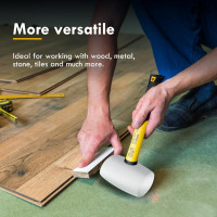 Резиновый молоток CCLIFE, 450 г, сертифицирован TÜV и GS, с двумя сторонами, мягкий молоток для пола и плитки, белый, (0087)