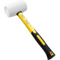 Гумовий молоток CCLIFE, 450 г, сертифікований TÜV та GS, з двома сторонами, м'який молоток для підлоги та плитки,  білий, (0087)