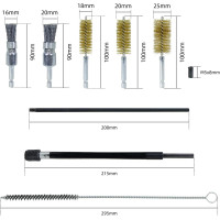 Набор для очистки седел и валов форсунок CCLIFE 8132, 4 предметов, со стальными проволочными и нейлоновыми щетками (0082)