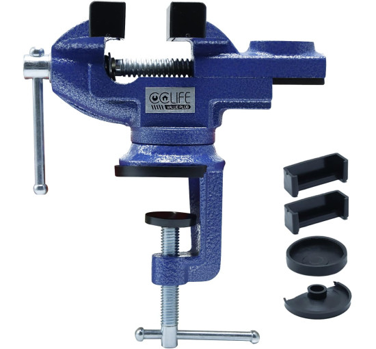 Паралельні сталеві лещата CCLIFE із захисними рукавами, верстачні лещата 50/70 мм (0083)