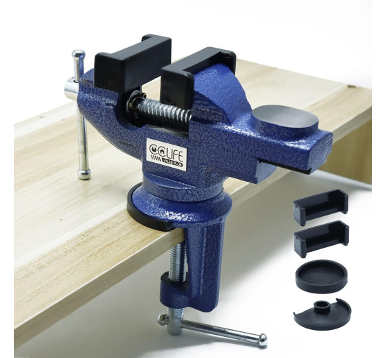 Паралельні сталеві лещата CCLIFE із захисними рукавами, верстачні лещата 50/70 мм (0083)