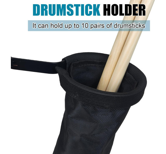 Пед для гри на барабанах GLEAM DPS-01 із залізною стійкою для барабанів, 12-дюймовий комплект безшумних педів, чорний (2108)