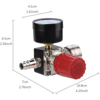 Preciva Регулятор давления 1/4 дюйма, до 175 PSI для воздушных компрессоров, черный (5102)