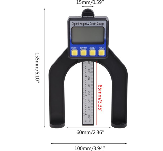 Цифровий глибиномір NGCG цифровий інструмент для вимірювання висоти та глибини для фрезерного верстата (0176)
