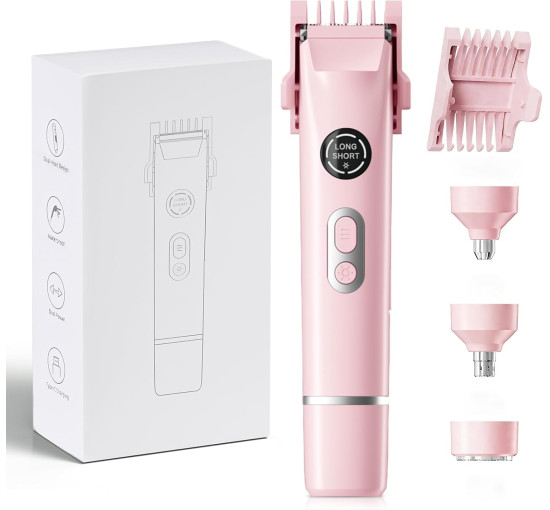 Бритва для бікіні Dermave WH- FB016-000, 4-в-1 для жінок, рожевий (4023)