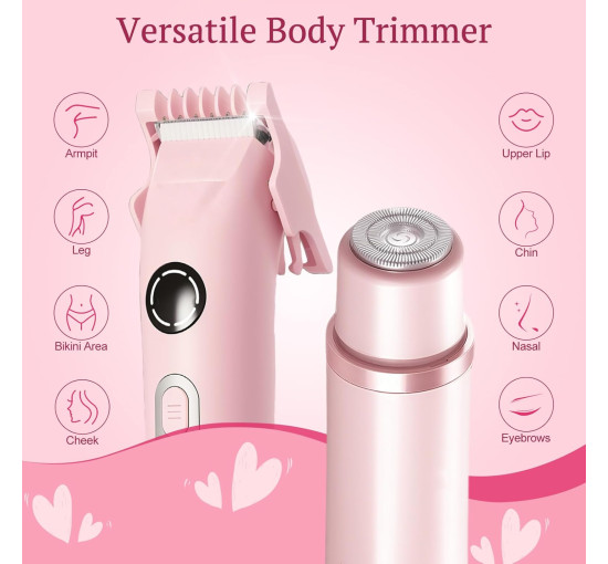 Бритва для бікіні Dermave WH- FB016-000, 4-в-1 для жінок, рожевий (4023)