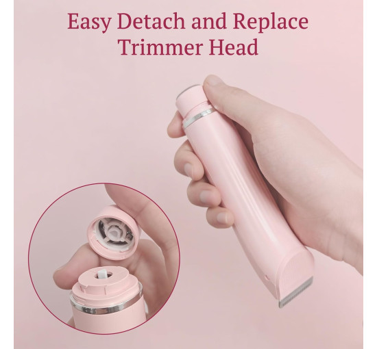 Бритва для бікіні Dermave WH- FB016-000, 4-в-1 для жінок, рожевий (4023)