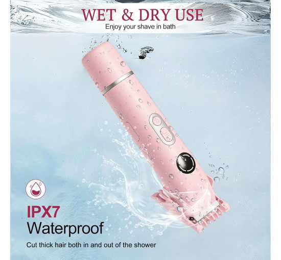 Бритва для бікіні Dermave WH- FB016-000, 4-в-1 для жінок, рожевий (4023)