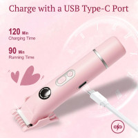 Бритва для бикини Dermave WH- FB016-000, 4-в-1 для женщин, розовый (4023)