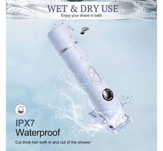 Бритва для бікіні Dermave WH- FB016-000, 4-в-1 для жінок, синій (4022)