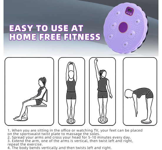 Cobmiraln багатофункціональна дошка для схуднення та балансування, фіолетовий (5058)