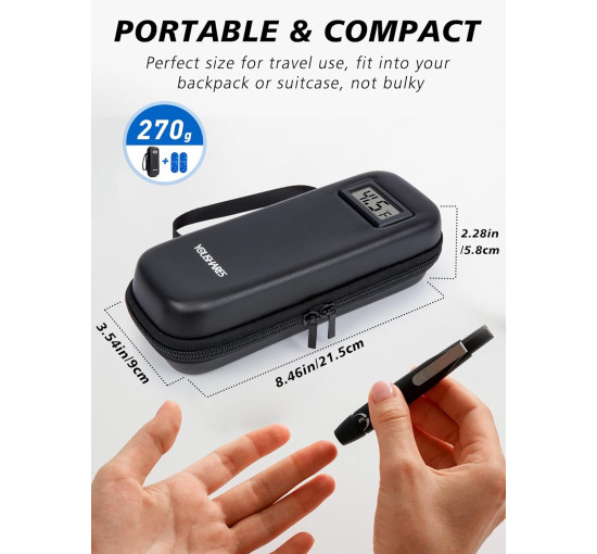 Дорожній футляр для охолодження інсуліну YOUSHARES з дисплеєм температури, футляр для ліків з 2 пакетами з льодом, схваленими TSA (2084)