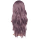 Довга хвиляста перука FESHFEN  бузковий фіолетовий, середній проділ натурального вигляду, синтетичні жіночі перуки для щоденного косплею 22 дюйми (0096)