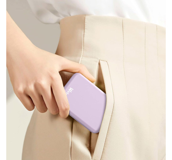 Дзеркало для макіяжу WOBSION MR-L2307C-Violet FR з підсвічуванням, з 1/3-кратним збільшенням для жінок, фіолетовий (0047)