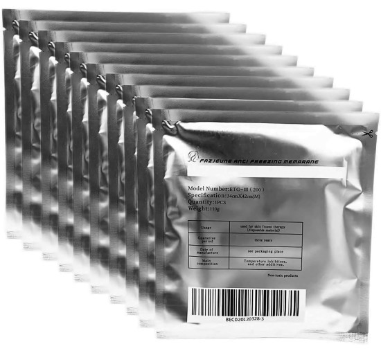 Кріогенні компреси Lazzybeauty медичного класу для кріоліполізних пристроїв, 27 x 30 см, 70 г (2159)