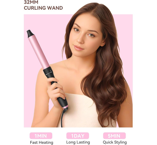 LANDOT Щипці для завивки волосся HC528-32, 32 мм, рожеве золото (5059)