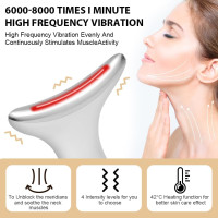 Массажер для лица AOGOE M8, электрический массажер для лица, 6 режимов для подтягивания кожи и подтяжки шеи, белый (0137)