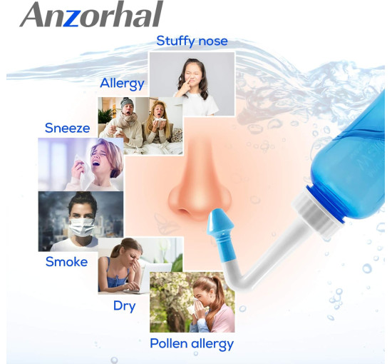 Набір для промивання пазух носа Anzorhal YT-300, синій (4089)