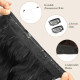 Нарощування волосся FESHFEN, невидимі секретні нарощування волосся, перуки для жінок, 40 см, Чорний (0086)