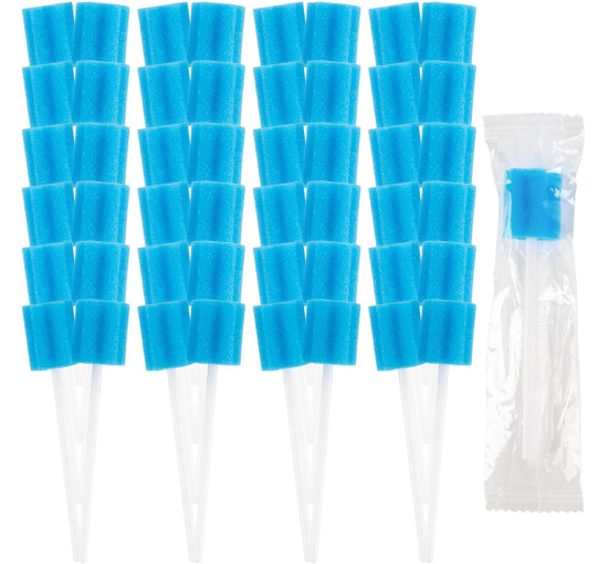 Одноразові губки MAQIHAN для чищення ротової порожнини, 100шт., сині (2129)