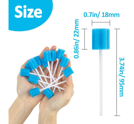 Одноразові губки MAQIHAN для чищення ротової порожнини, 100шт., сині (2129)